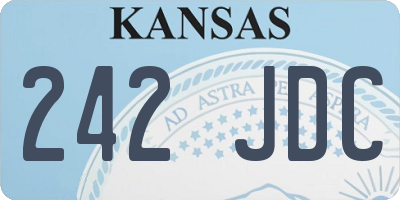 KS license plate 242JDC