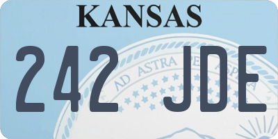 KS license plate 242JDE