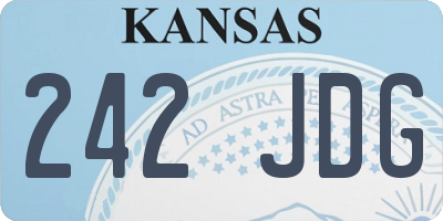 KS license plate 242JDG