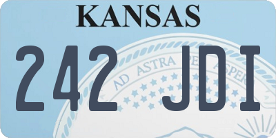 KS license plate 242JDI