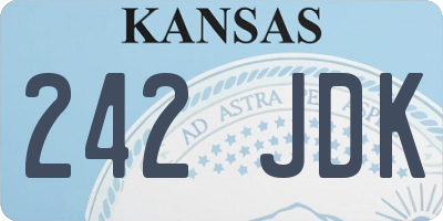 KS license plate 242JDK