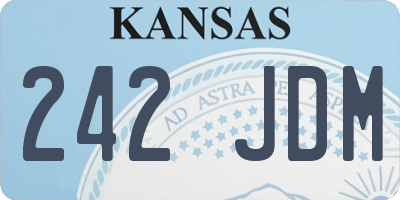 KS license plate 242JDM