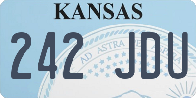 KS license plate 242JDU