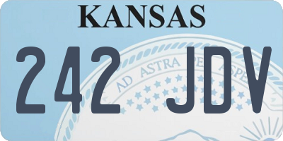 KS license plate 242JDV