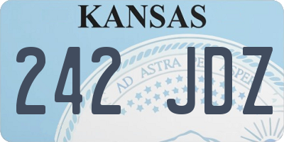 KS license plate 242JDZ