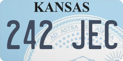 KS license plate 242JEC