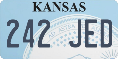 KS license plate 242JED