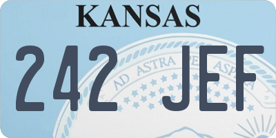 KS license plate 242JEF