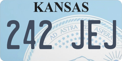 KS license plate 242JEJ