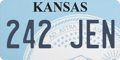 KS license plate 242JEN