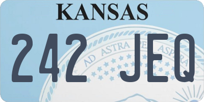 KS license plate 242JEQ