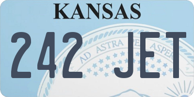 KS license plate 242JET