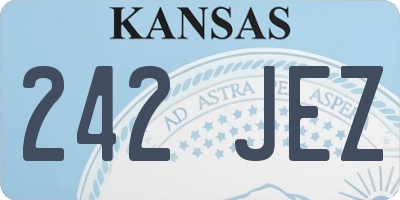 KS license plate 242JEZ