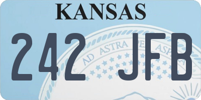 KS license plate 242JFB