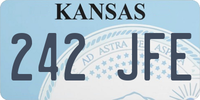 KS license plate 242JFE