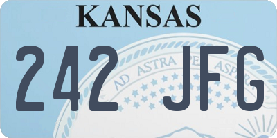 KS license plate 242JFG