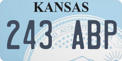 KS license plate 243ABP