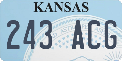 KS license plate 243ACG