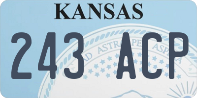 KS license plate 243ACP
