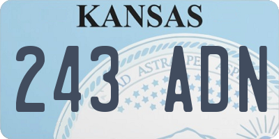 KS license plate 243ADN