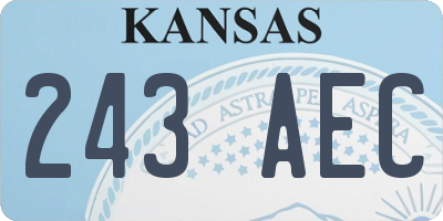 KS license plate 243AEC