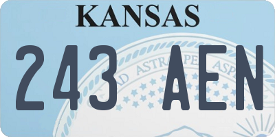 KS license plate 243AEN