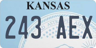 KS license plate 243AEX