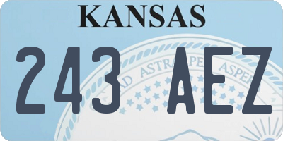 KS license plate 243AEZ