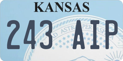 KS license plate 243AIP