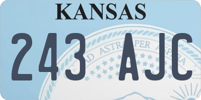 KS license plate 243AJC