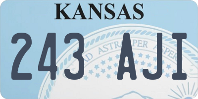 KS license plate 243AJI