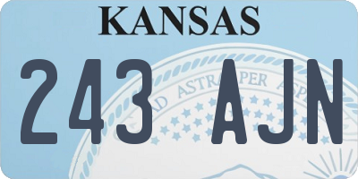 KS license plate 243AJN