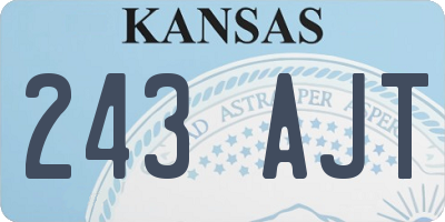 KS license plate 243AJT