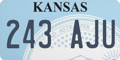 KS license plate 243AJU