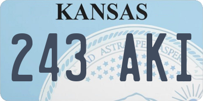 KS license plate 243AKI