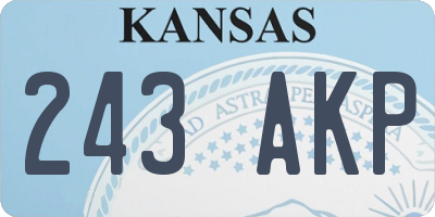 KS license plate 243AKP
