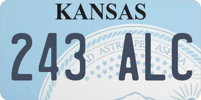 KS license plate 243ALC