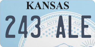KS license plate 243ALE