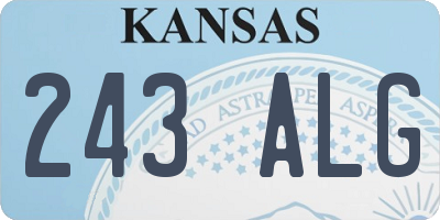 KS license plate 243ALG