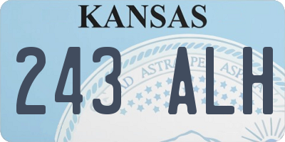 KS license plate 243ALH