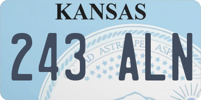 KS license plate 243ALN