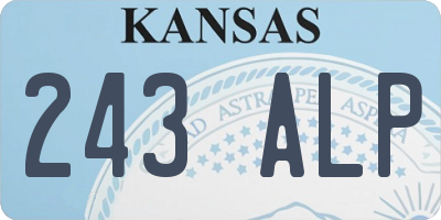 KS license plate 243ALP