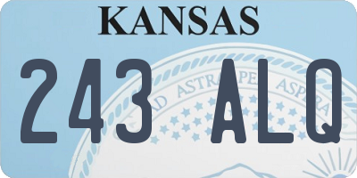 KS license plate 243ALQ