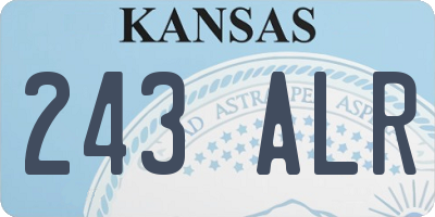 KS license plate 243ALR