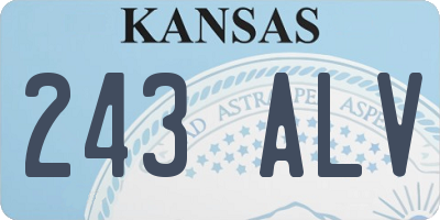 KS license plate 243ALV