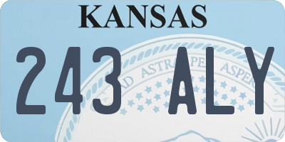 KS license plate 243ALY