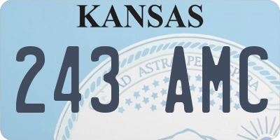 KS license plate 243AMC