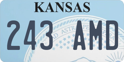 KS license plate 243AMD