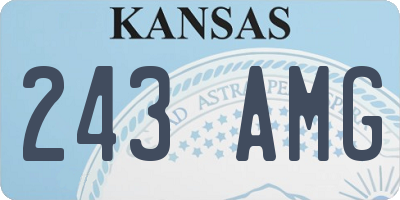 KS license plate 243AMG