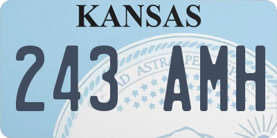 KS license plate 243AMH